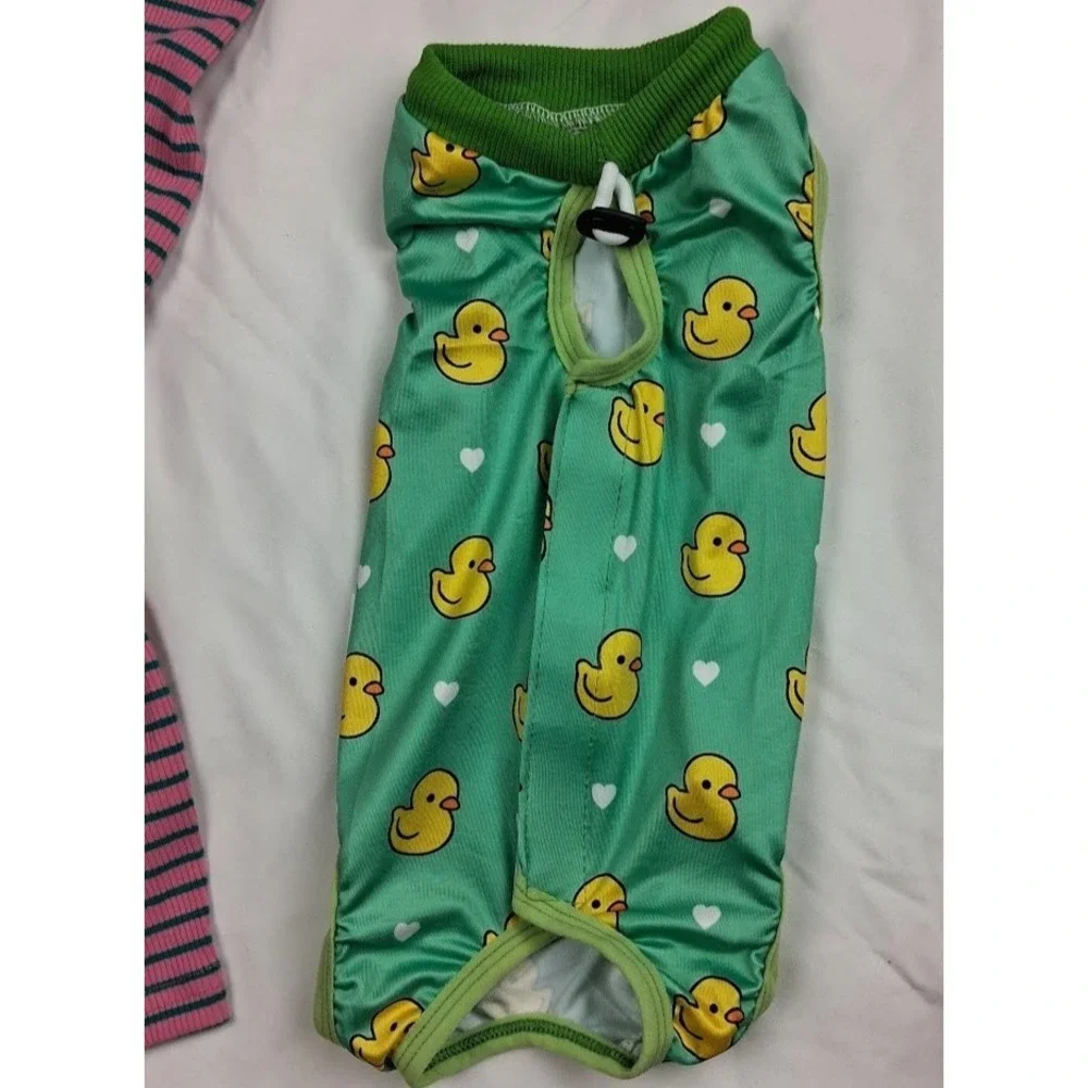 Small /‎ Medium Girl Dog Clothes Lot Swimsuit Fleece Strip Outfit Easter Dress